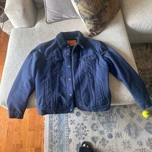 Levi's Navy Sherpa-Lined Jacket